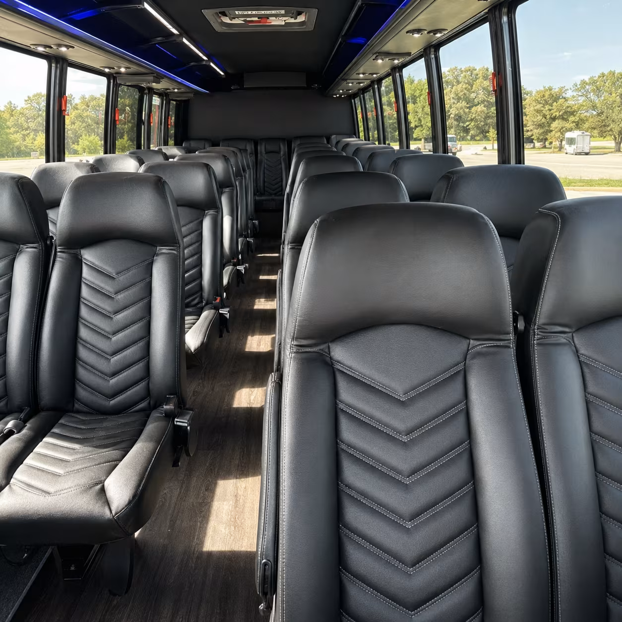 santa barbara 28 passenger minibus interior