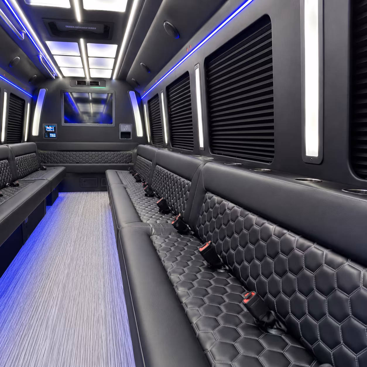santa barbara party bus interior