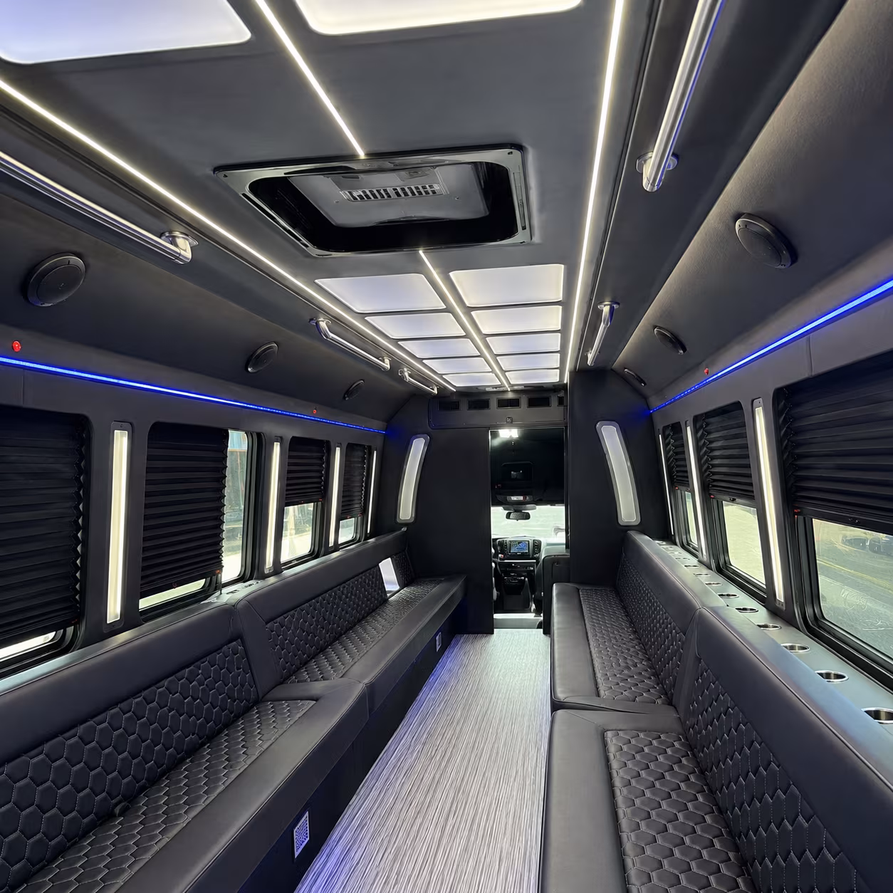 santa barbara party bus rental interior