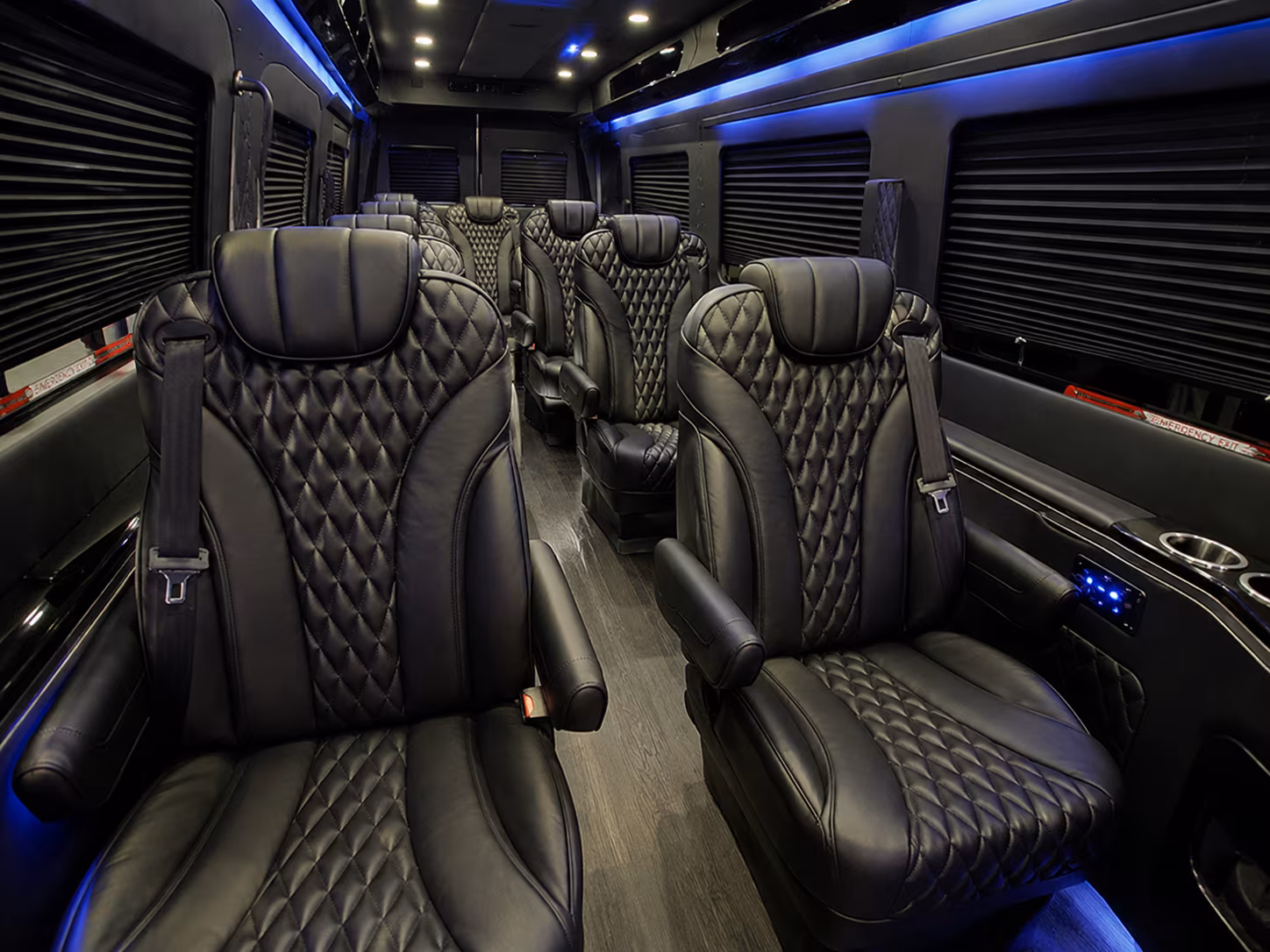 santa barbara sprinter van with driver inside