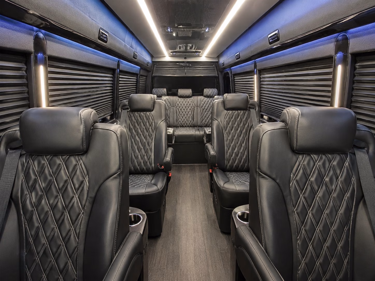 santa barbara sprinter van with driver interior